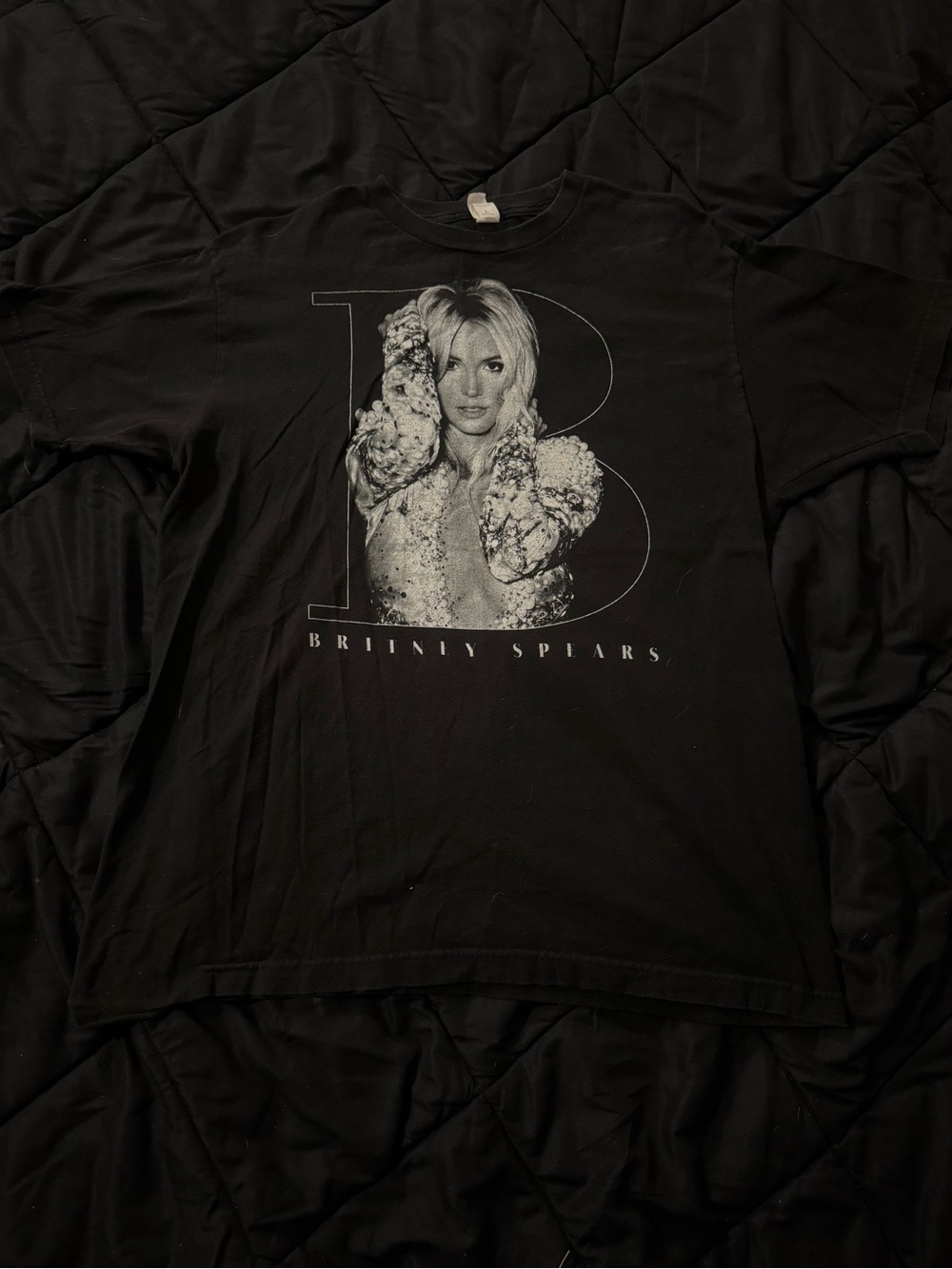 {TULTEX} Black Graphic Britney Spears Tee Shirt